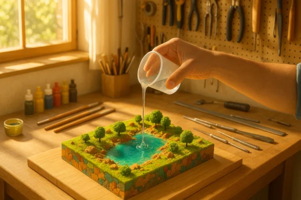 Dicas para criar rios e lagos transparentes com resina epóxi